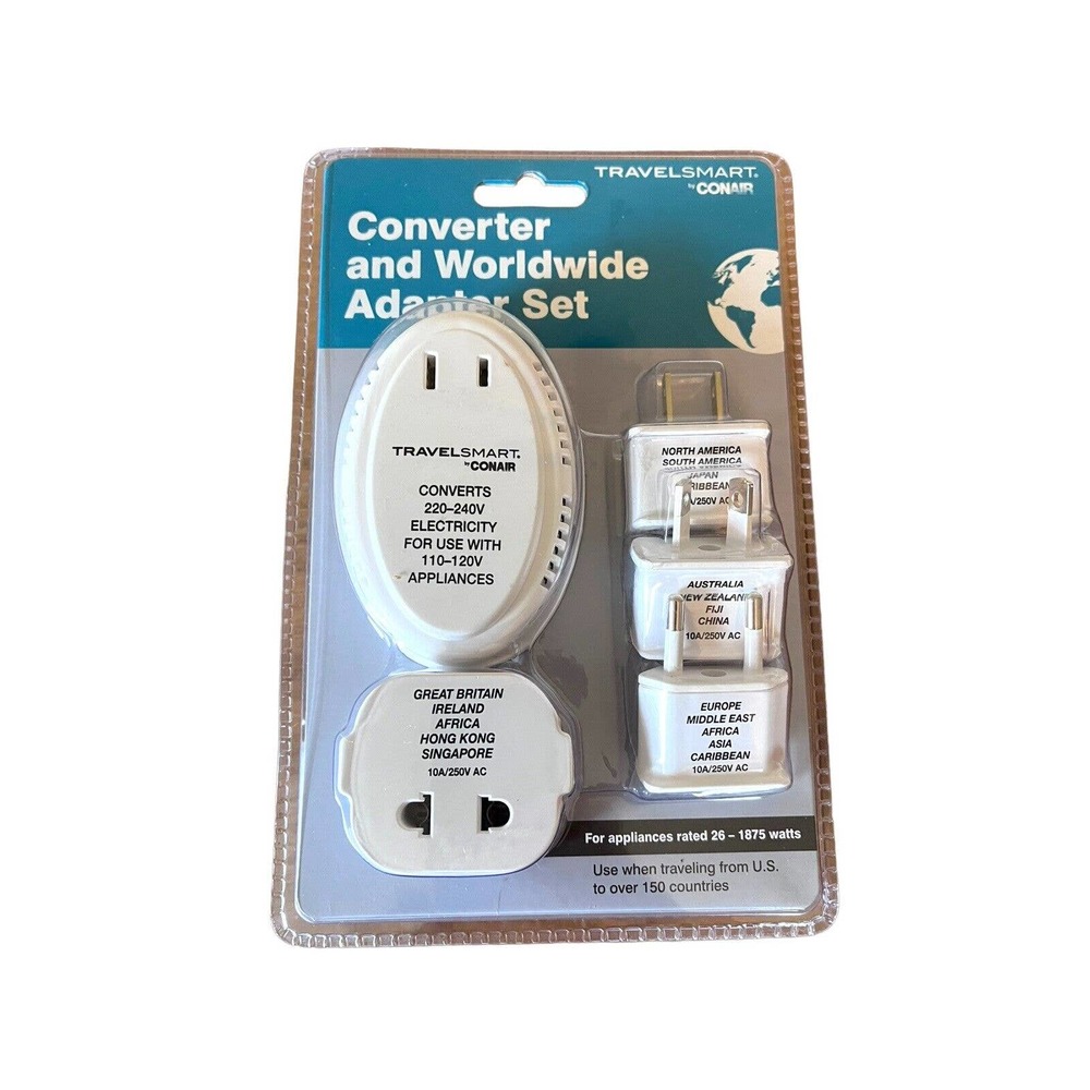 Travel Smart By Conair Converter And Worldwide Adapter Set Over 150 Countries